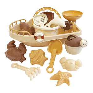 Набор для пляжа и песочницы Mrs. Ertha "All Aboard", микс с бежевым