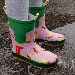 Сапоги резиновые Hello Hossy "Lemony", лимонный дождь