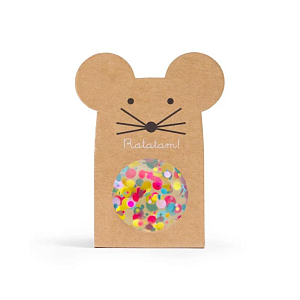Мяч-попрыгунчик Ratatam "Mouse", микс с желтым, 4 см