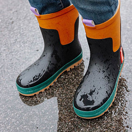 Сапоги резиновые Hello Hossy "Blackfy", черная молния