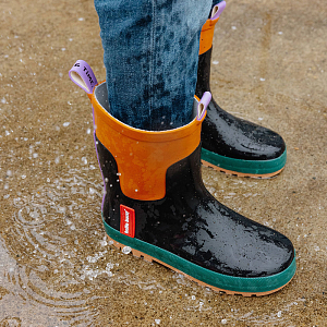 Сапоги резиновые Hello Hossy "Blackfy", черная молния