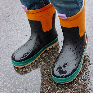 Сапоги резиновые Hello Hossy "Blackfy", черная молния