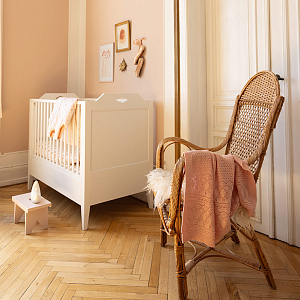 Плед вязаный пуантель для новорожденных Cam Cam Copenhagen "Sorbet", сорбет, 100 х 80 см