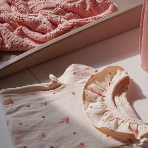 Плед вязаный пуантель для новорожденных Cam Cam Copenhagen "Sorbet", сорбет, 100 х 80 см