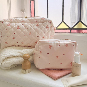 Несессер стеганый Cam Cam Copenhagen "Bows", молочный, 27 х 16 см