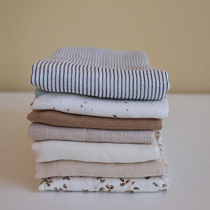 Набор муслиновых пеленок Cam Cam Copenhagen "Lierre", 2 шт, бежевый плющ, 70 x 70 см