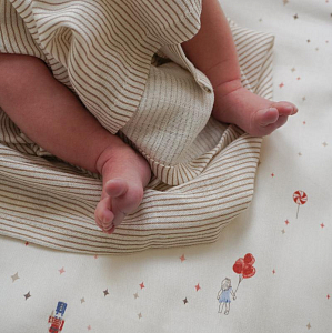 Постельное белье Cam Cam Copenhagen "Baby Carousel", 2 предмета, кремовый, 70 х 100 см