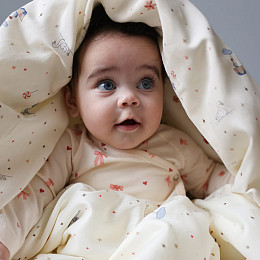 Постельное белье Cam Cam Copenhagen "Baby Carousel", 2 предмета, кремовый, 70 х 100 см