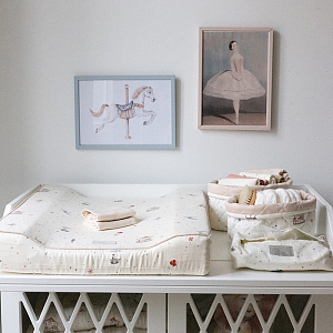 Набор стеганых корзин для хранения Cam Cam Copenhagen "Carousel", 2 шт, топленое молоко