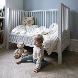 Подушка с вышивкой Cam Cam Copenhagen "Blueberries", кремовая, 35 х 35 см