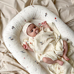 Пеленка Cam Cam Copenhagen "Carousel", кремовая, 120 x 120 см