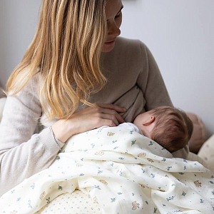 Пеленка Cam Cam Copenhagen "Blueberries", молочная, 120 x 120 см