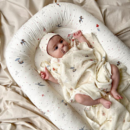 Набор муслиновых пеленок Cam Cam Copenhagen "Carousel", 2 шт, микс с кремовым, 70 x 70 см