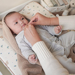 Одеяло для новорожденных муслиновое Cam Cam Copenhagen "Blueberries", молочное, 100 x 100 см