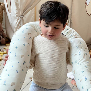 Подушка-бортик Cam Cam Copenhagen "Blueberries", молочная, 180 см