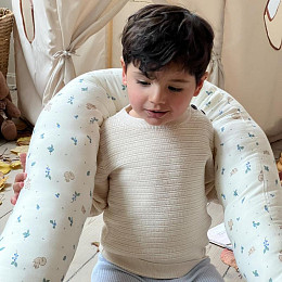 Подушка-бортик Cam Cam Copenhagen "Blueberries", молочная, 180 см