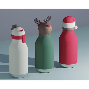 Бутылка-термос для напитков Asobu "Bestie Holiday", олененок, 460 мл