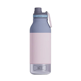 Бутылка-термос для напитков с откручивающимся дном Asobu "Buddy You & Your pet", розовая, 1000 мл