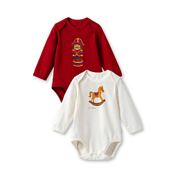 Набор боди Rita Romani "Jingle toys", 2 шт, красный