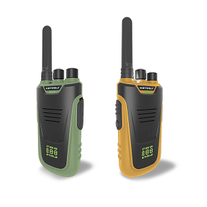 Набор портативных раций KIDYWOLF "KIDYTALK", 2 шт, зеленая и оранжевая