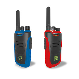 Набор портативных раций KIDYWOLF "KIDYTALK", 2 шт, синяя и красная