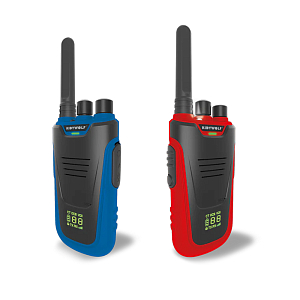 Набор портативных раций KIDYWOLF "KIDYTALK", 2 шт, синяя и красная