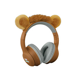 Наушники Bluetooth с ушками на магнитах KIDYWOLF "KIDYEARS", лев