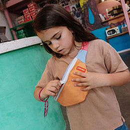 Сумка поясная Hello Hossy "Mini Indiana", мульти микс с оранжевым