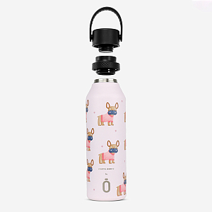 Бутылка-термос для напитков runbott "Mii 60 Marta Munté Bulldog", стильный пес, 600 мл