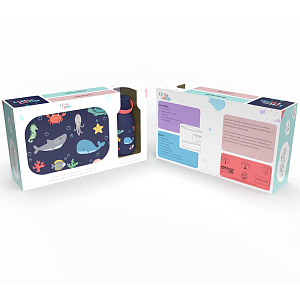 Ланч-бокс и бутылка для напитков Lund Design House "Little Lund Ocean", мир океана