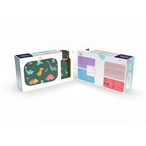 Ланч-бокс и бутылка для напитков Lund Design House "Little Lund Dino", мир динозавров
