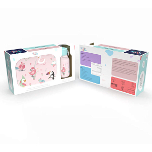 Ланч-бокс и бутылка для напитков Lund Design House "Little Lund Birds", птицы