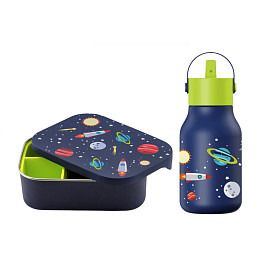 Ланч-бокс и бутылка для напитков Lund Design House "Little Lund Space", космос