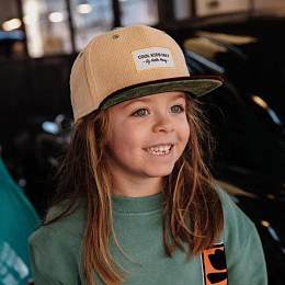 Бейсболка вельветовая Hello Hossy "Flat Brim Sweet Almond", сливочный миндаль