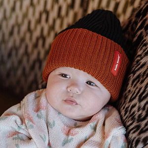 Шапка-бини вязаная Hello Hossy "Flow Polo", синяя