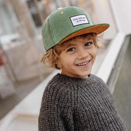 Бейсболка вельветовая Hello Hossy "Flat Brim Sweet Kiwi", спелое киви