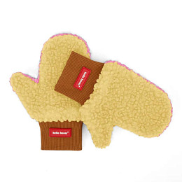 Варежки меховые Hello Hossy "Heaty Kira", розовый лимонад