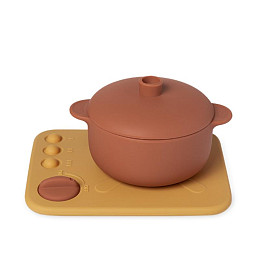 Набор игрушечной посуды LUKNO, коричневый