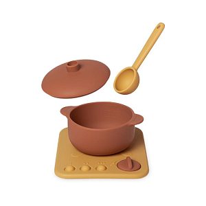 Набор игрушечной посуды LUKNO, коричневый