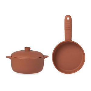 Набор игрушечной посуды LUKNO, коричневый