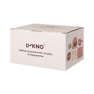 Набор игрушечной посуды LUKNO, коричневый