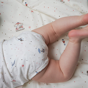 Боди с длинным рукавом Кам Кам Копенгаген (Cam Cam Copenhagen) "Карусель", кремовое