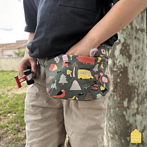 Сумка поясная Maison Petit Jour "Green Adventure", зеленая