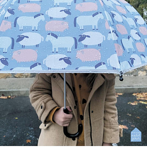 Зонт Мэйсон Петит Жур (Maison Petit Jour) "Ферма", голубой