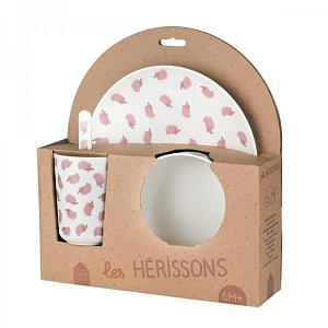 Набор посуды Petit Jour "The Hedgehogs", 4 предмета, ежики