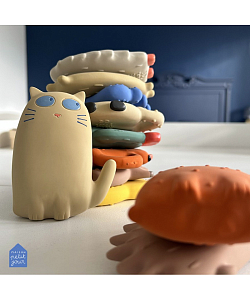 Игрушка резиновая для ванной Maison Petit Jour "Cat", кремовая