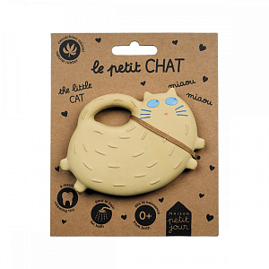 Грызунок резиновый Maison Petit Jour "Cat", кремовый