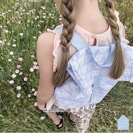 Рюкзак Maison Petit Jour "Mini Messenger Chats", голубой