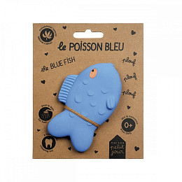 Игрушка резиновая для ванной Maison Petit Jour "Fish", голубая
