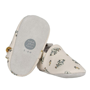 Тапочки мягкие Petit Jour "Ernest and Celestine", серые, 3-6 мес